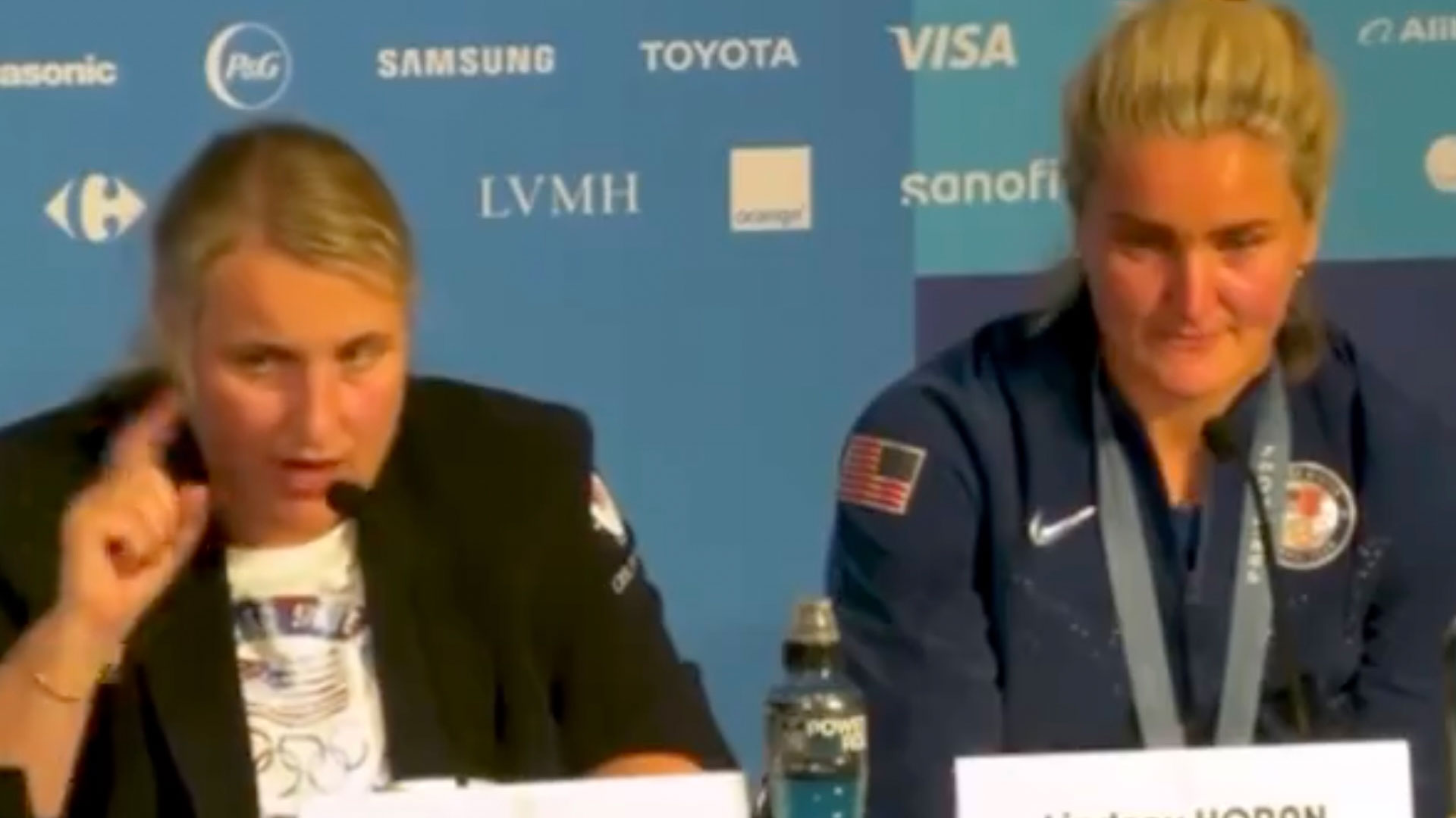 English manager Emma Hayes makes Team USA captain cry after leading them to Olympic gold as star says ‘what the hell’ [Video]