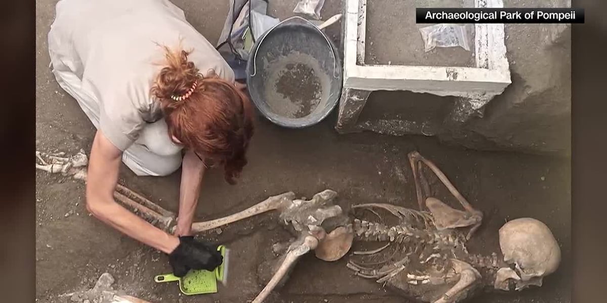 Pompeii archaeologists find bodies of man and woman  and their treasure [Video]