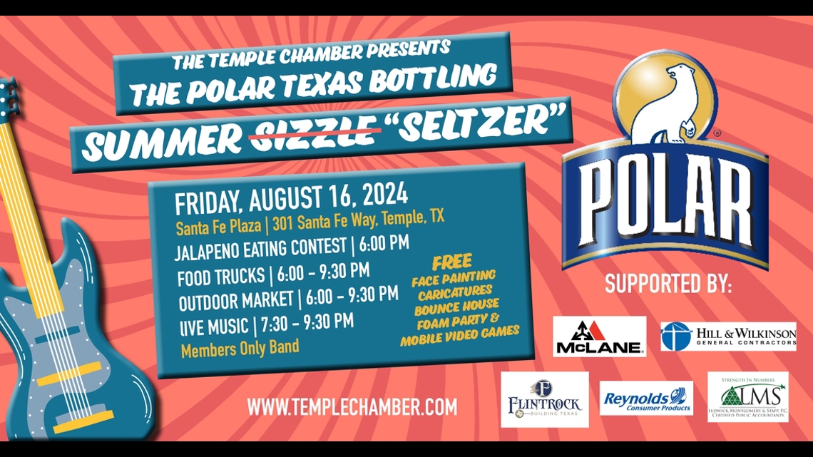 Temple, TX: 4th annual Summer Sizzle Seltzer to happen Aug. 16 [Video]