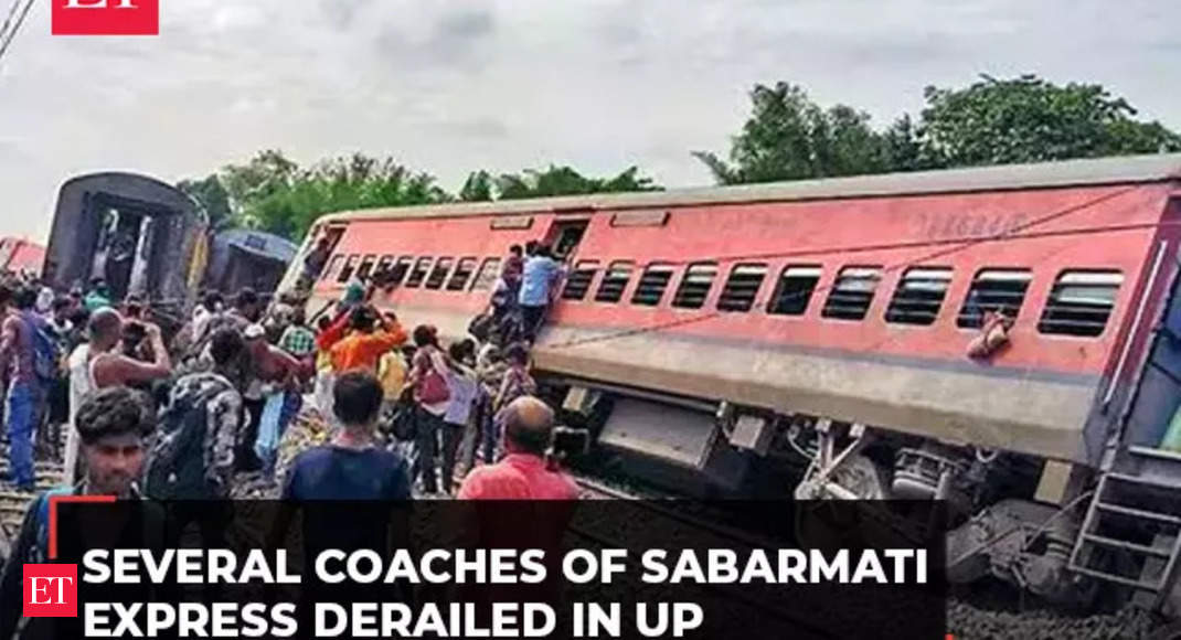 Uttar Pradesh: Ahmedabad-bound Sabarmati Express derailed near Kanpur; No injuries reported yet – The Economic Times Video