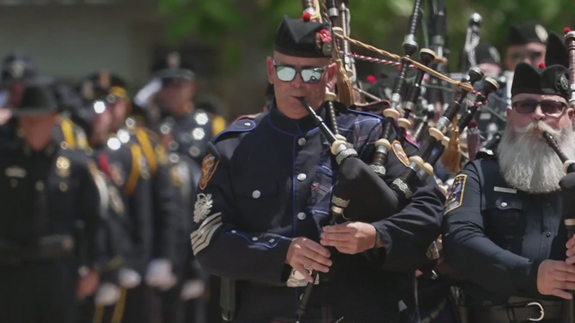 Fort Worth: Police officer killed in crash funeral, procession [Video]