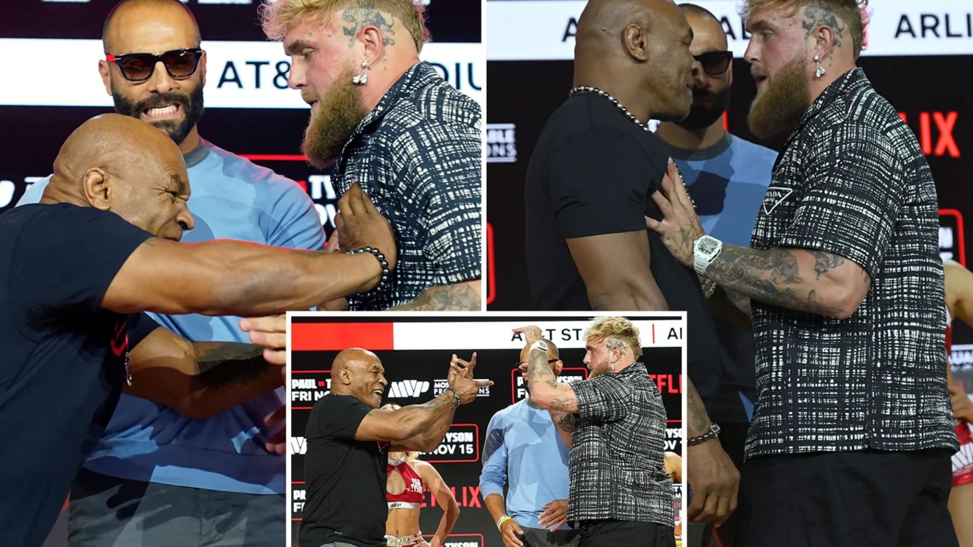 Watch Mike Tyson, 58, PUNCH Jake Paul before YouTuber, 27, pushes him away in face-off ahead of boxing fight [Video]