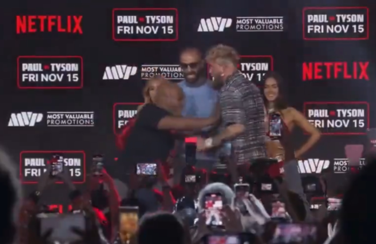 VIDEO | Jake Paul and Mike Tyson engage in shoving match during press conference at Fanatics Fest NYC [Video]