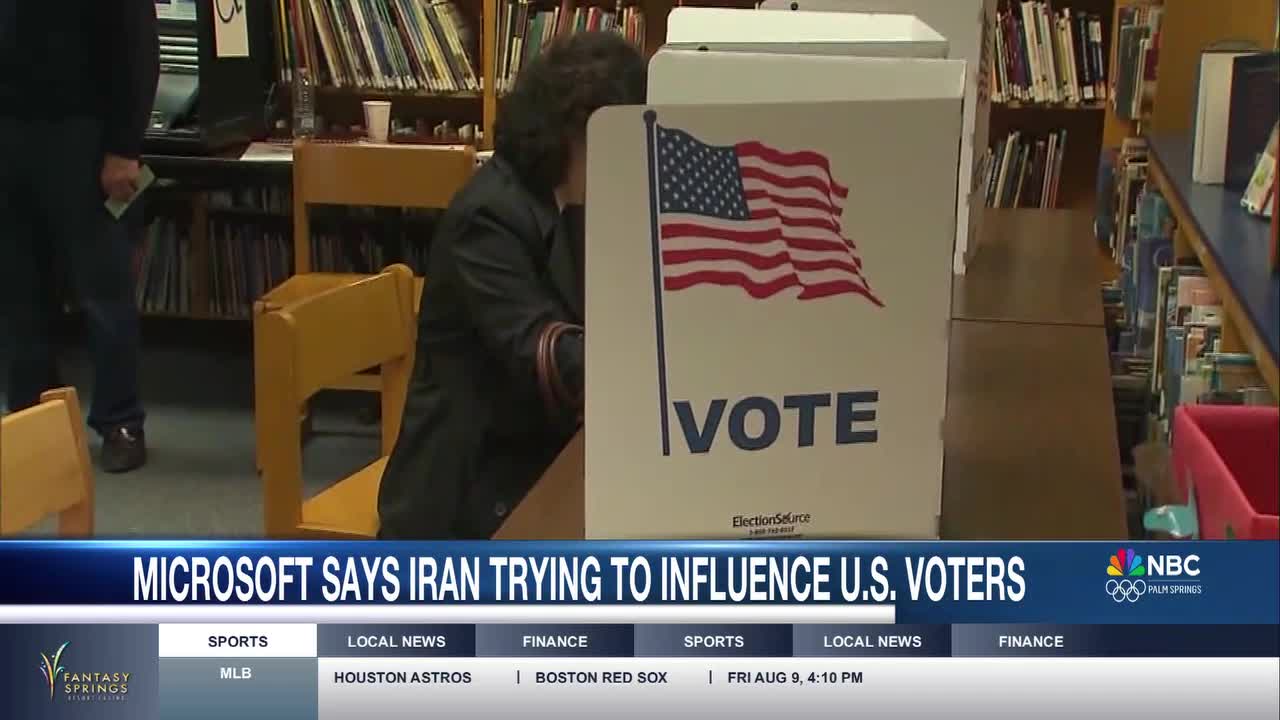 Microsoft Reports Increased Iranian Efforts to Influence US Presidential Election [Video]