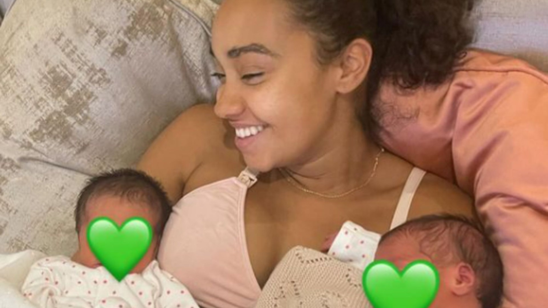 Little Mix star Leigh-Anne Pinnock shares very rare pictures of her twin daughters as they turn three [Video]