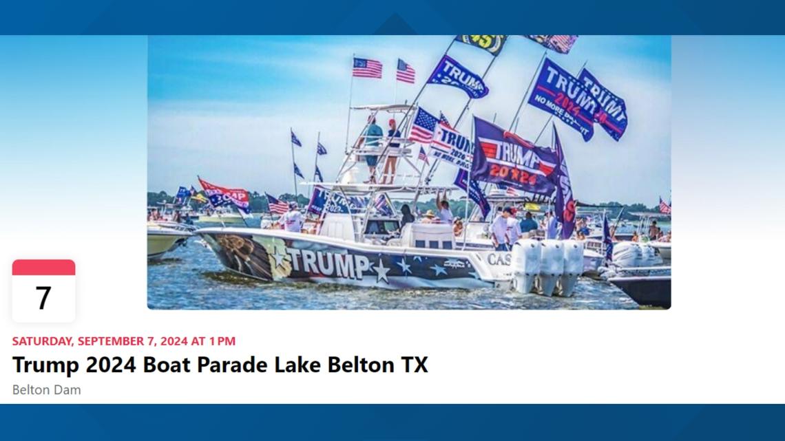 Trump 2024 Boat Parade to be held on Lake Belton Sept. 7 [Video]