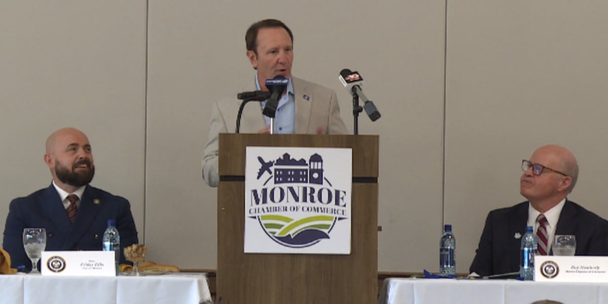 Gov. Jeff Landry visits Monroe, hints at major announcement for Northeast Louisiana [Video]