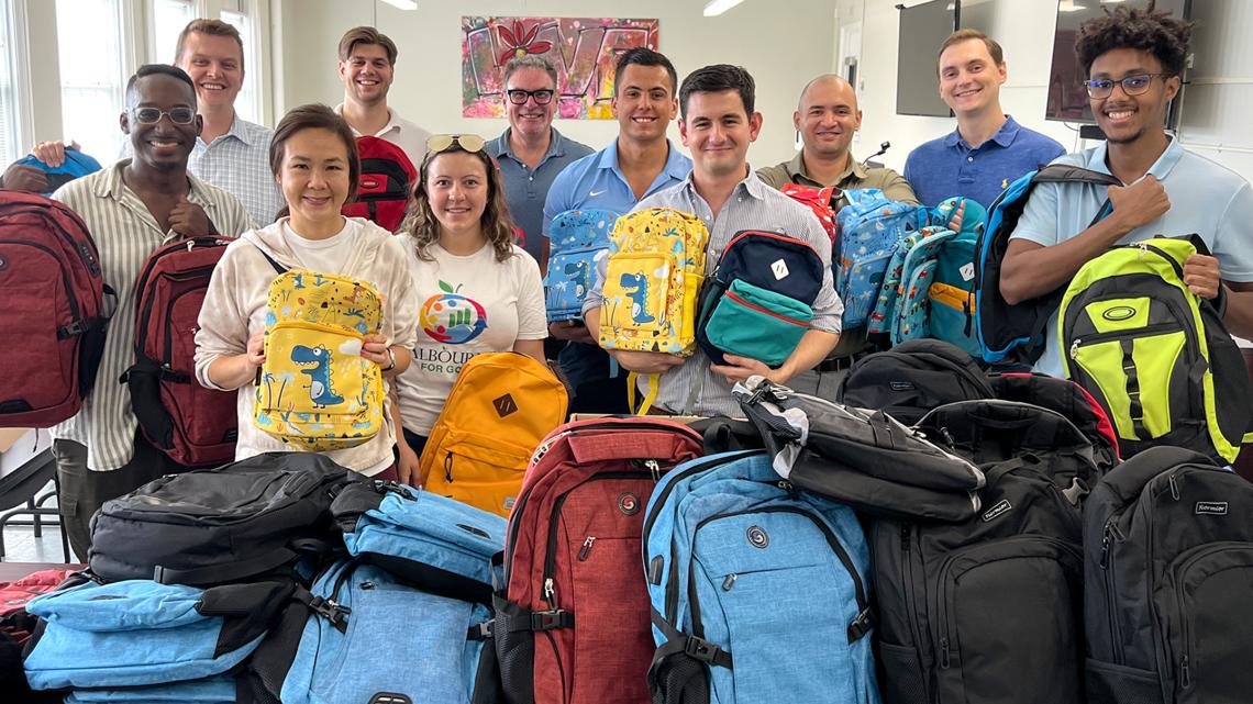 FCA students receive record donation of 370 backpacks [Video]