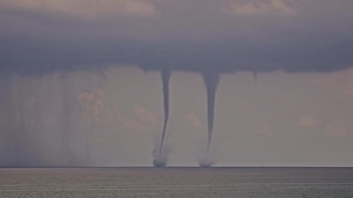 VIDEO: Twin waterspouts spotted off coast of Florida [Video]