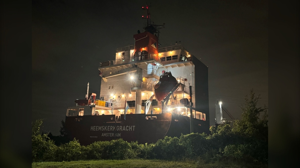 Cargo ship runs aground south of Montreal [Video]