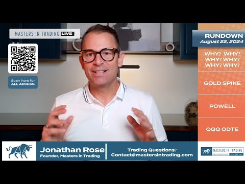 0DTE Stock Options QQQ Trade – Jonathan Rose Masters in Trading LIVE – Aug 22, 2024 [Video]