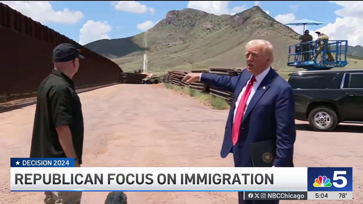 Trump supporters criticize Harris border stance  NBC Chicago [Video]