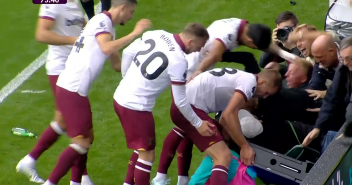 West Ham stars rescue ball boy after fans fall through advertising boards | Football [Video]