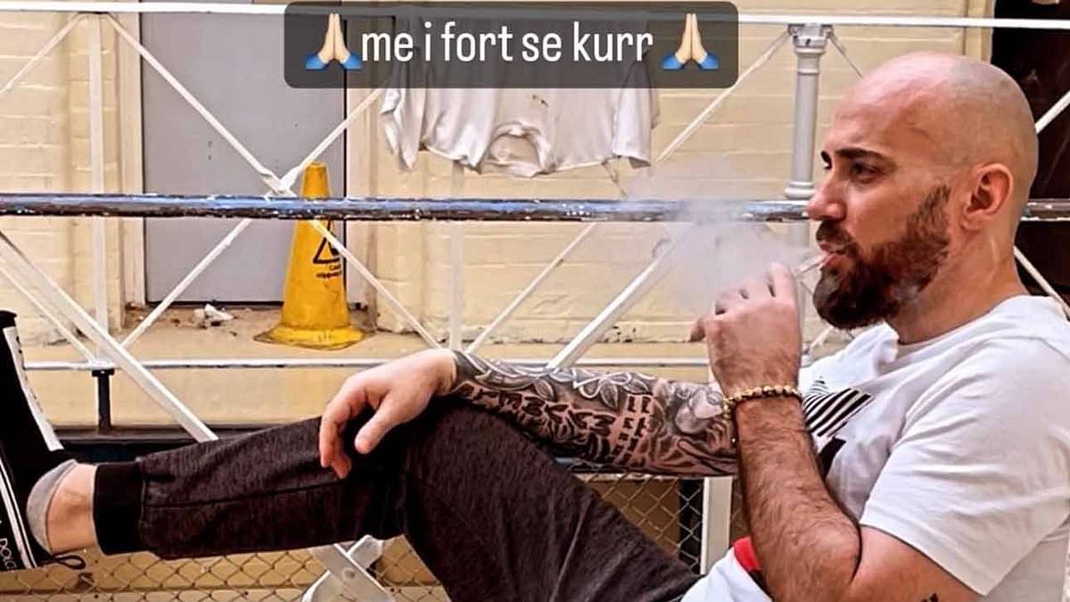 Albanian murderer is STILL sharing videos and posting on social media from behind bars despite prison guards repeatedly taking phones off him