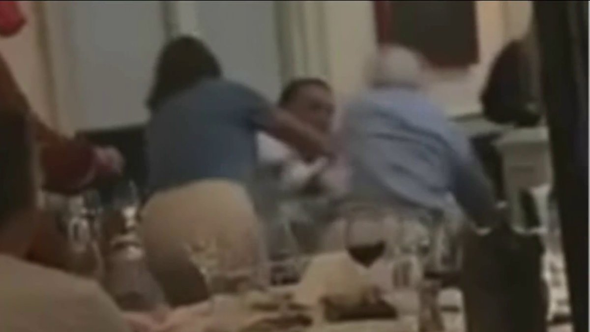 Brawl at NJ restaurant Red Horse captured on video  NBC New York