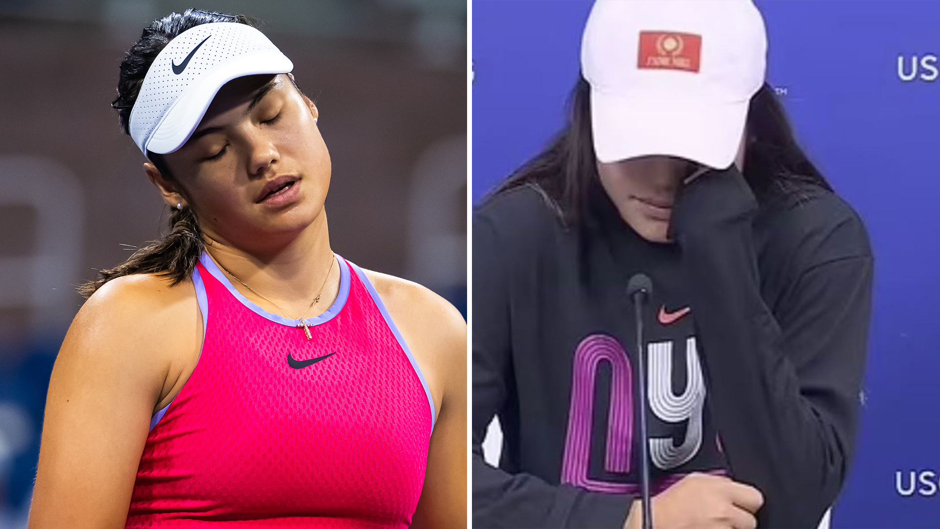 Emma Raducanu breaks down in tears after crashing out of US Open in first round and sobs ‘I feel down… I feel sad’ [Video]