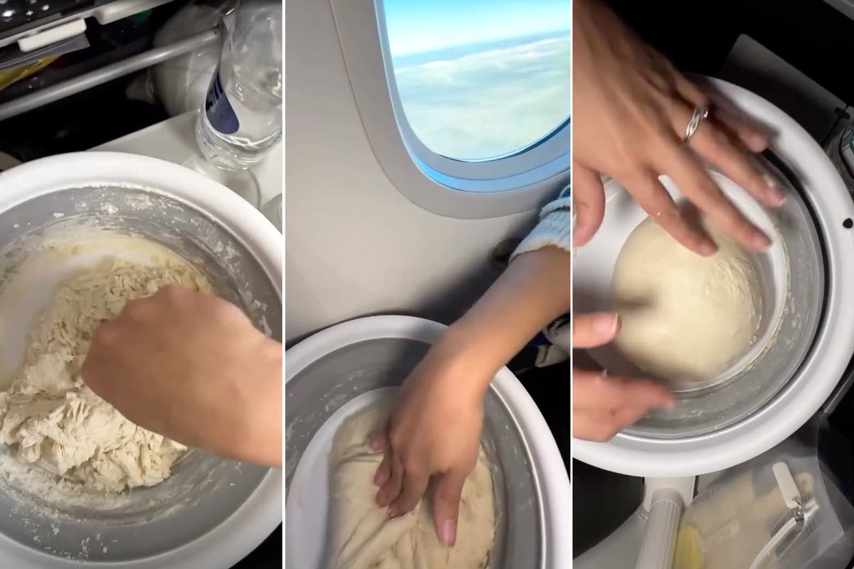 Woman makes sourdough loaf during flight sparking furious online reaction [Video]