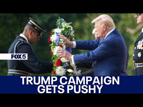 Staff ‘pushed aside’ employee during Trump’s visit to Arlington National Cemetery [Video]