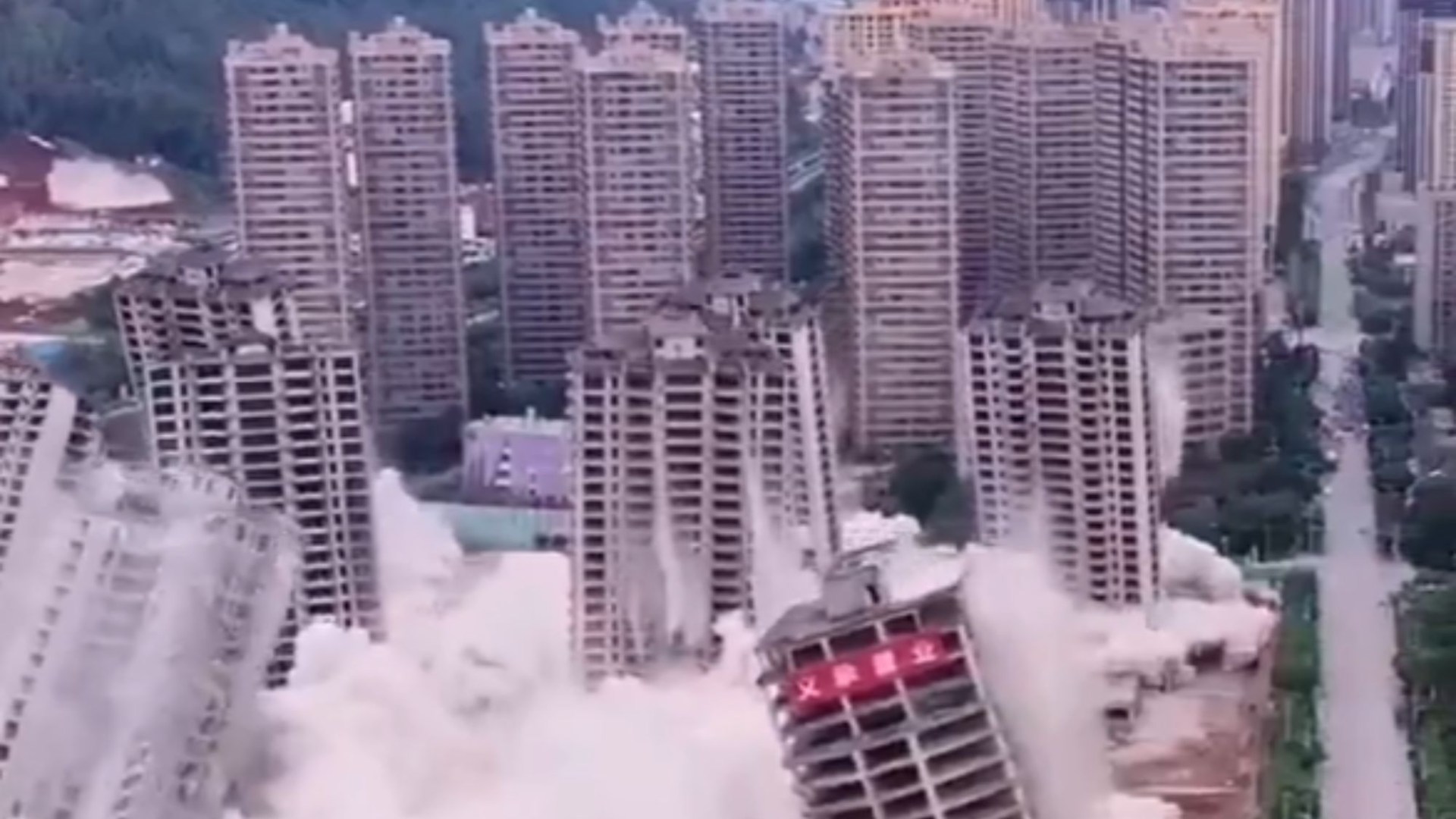 Watch moment 15 abandoned high rises are DEMOLISHED in just seconds after Chinese builders ran out of money [Video]