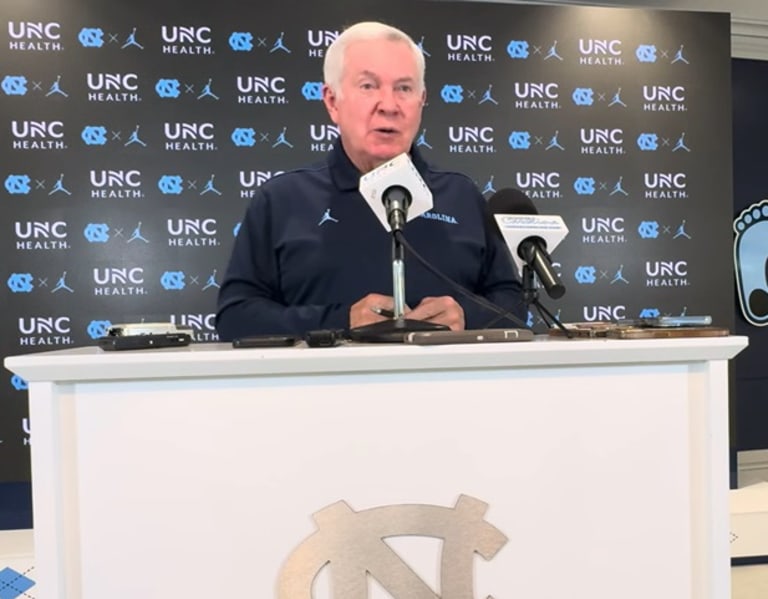 North Carolina UNC Tar Heels football coach Mack Brown Charlotte week press conference report Hampton Harrell 49ers [Video]