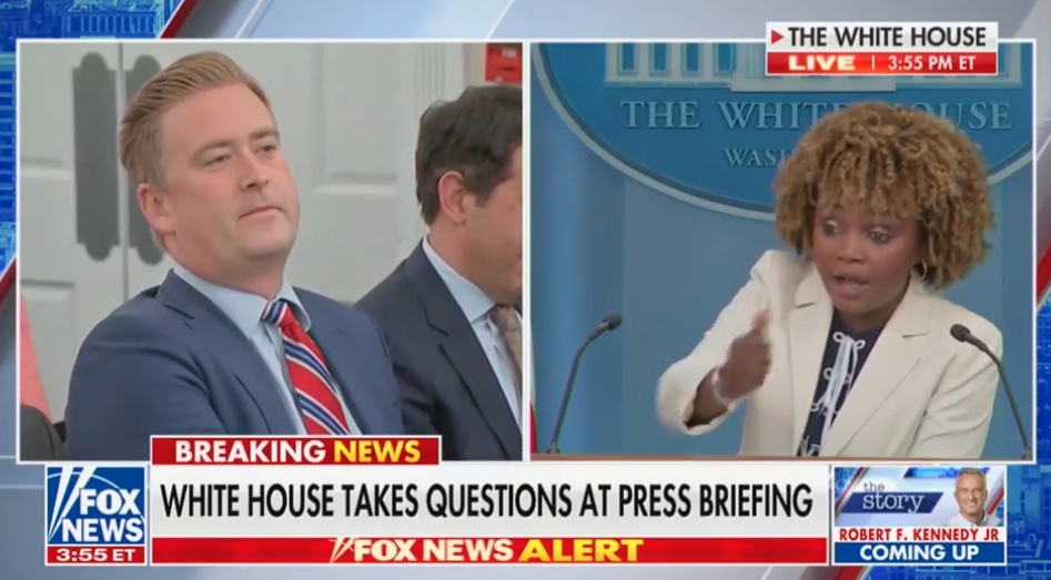 Karine Jean-Pierre Scoffs at Question from Foxs Peter Doocy [Video]