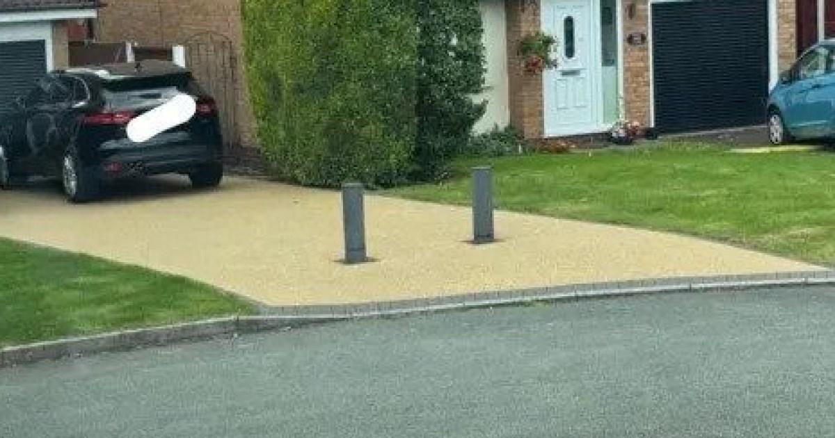 Driver makes glaring error while installing bollards to protect his car | UK News [Video]