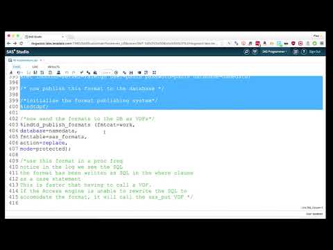Leveraging SAS Format to accelerate analytics [Video]