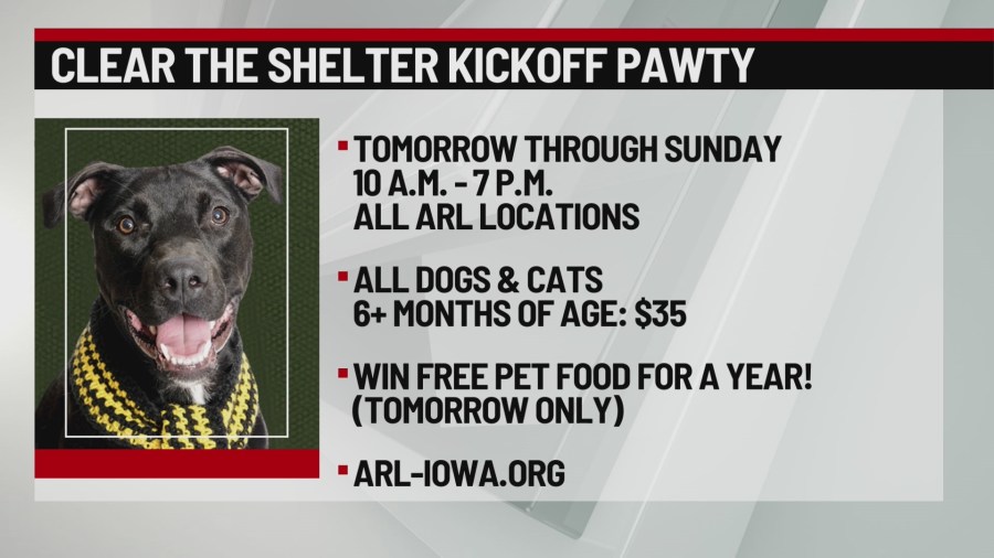 ARL hosting clear the shelters kickoff adoption event all weekend long [Video]