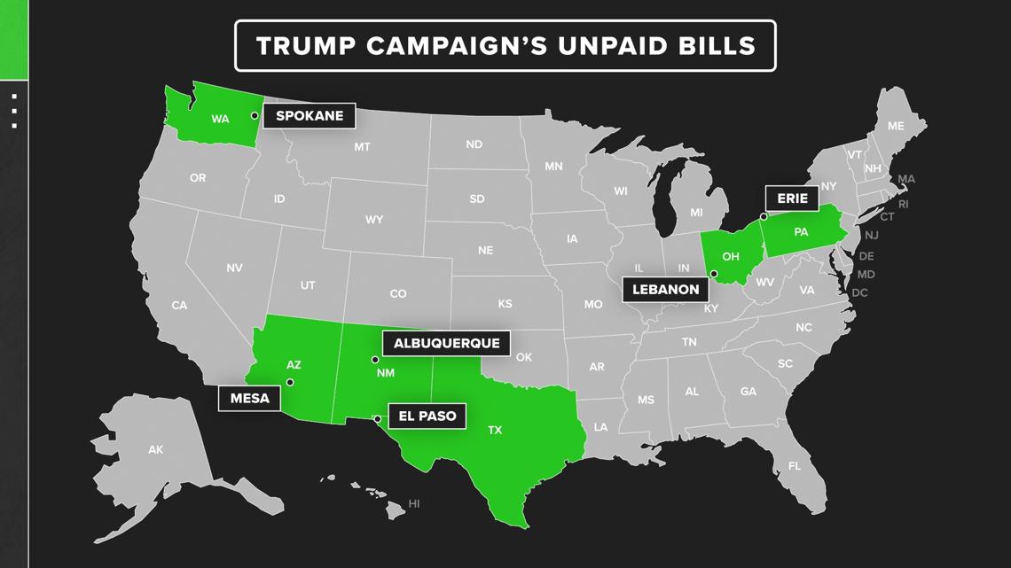 Trump campaign has unpaid bills in these cities [Video]