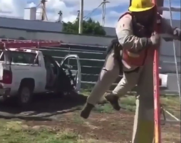 Mr. Georges Hilarious Ladder Fail Caught On Camera [Video]