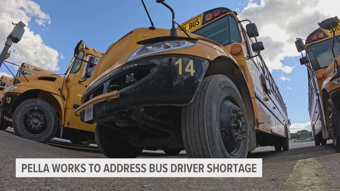 Pella school district works to address shortage of bus drivers [Video]