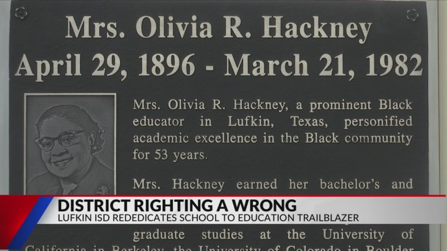 Lufkin ISD rededicates Hackney School [Video]