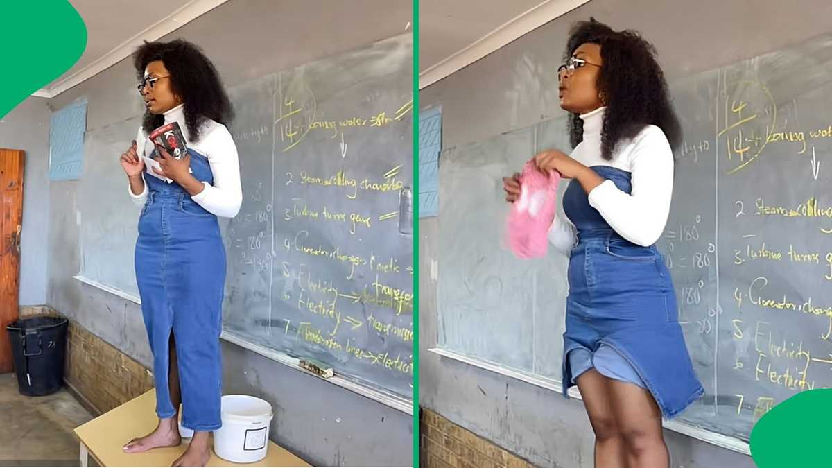 Send This to SABC: Viral Video of a Teacher Showing Learners How to Use Sanitary Towels Stuns SA