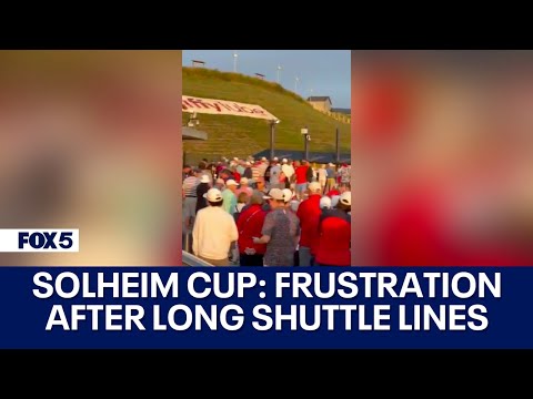 Solheim Cup: Frustration after long shuttle lines cause many fans to miss first tee [Video]