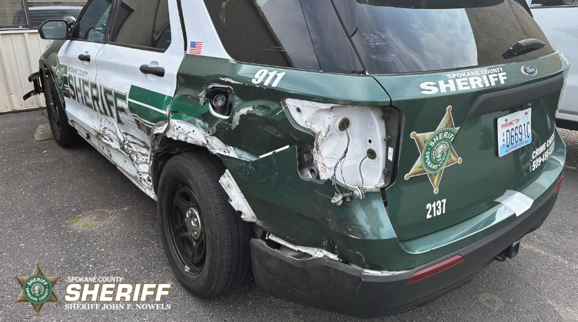 Spokane County deputy patrol car hit by suspected drunk driver [Video]