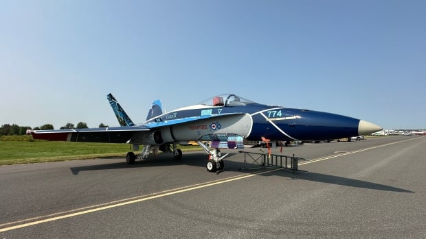 Get up close to the special CF-18 Hornet painted to celebrate the air force’s centennial [Video]