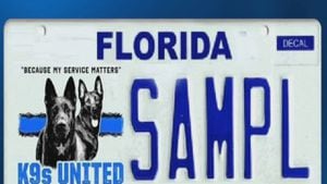 New Florida license plates will help support police dogs [Video]