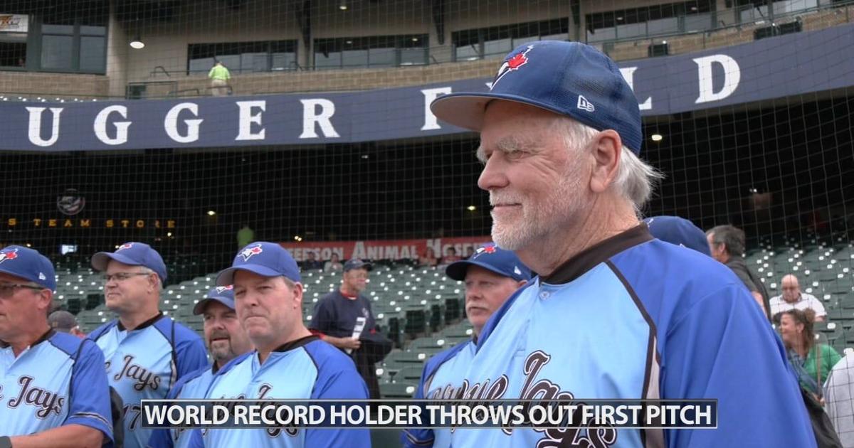 Louisville world record holder throws out 1st pitch at Louisville Bats game | [Video]