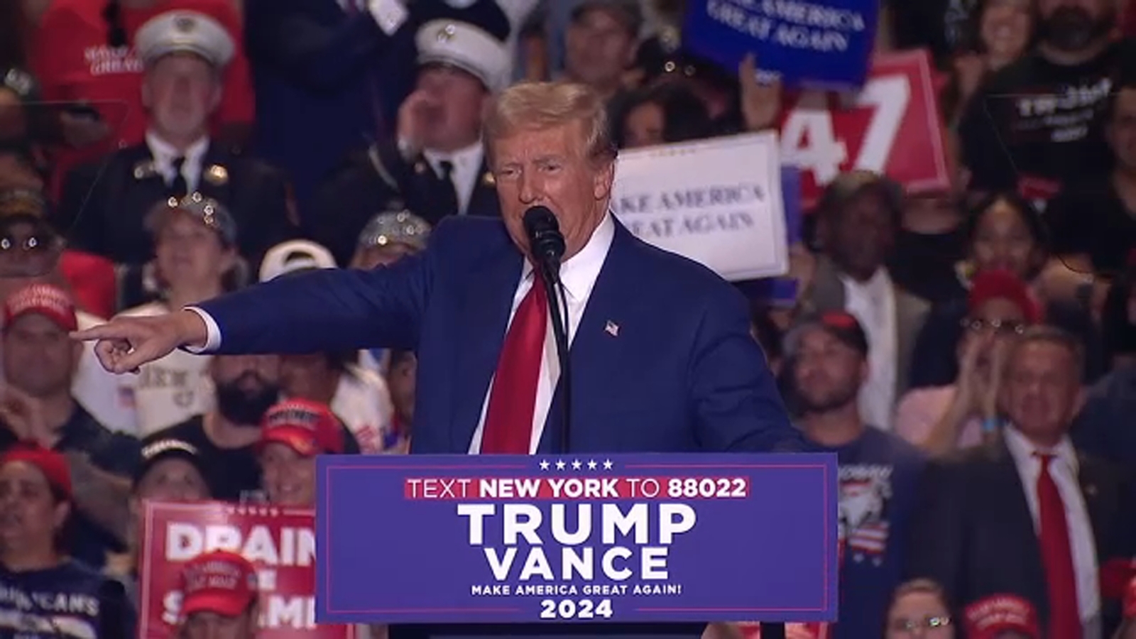 Donald Trump rally: Big crowds, security tight for former president’s rally in Uniondale, New York [Video]