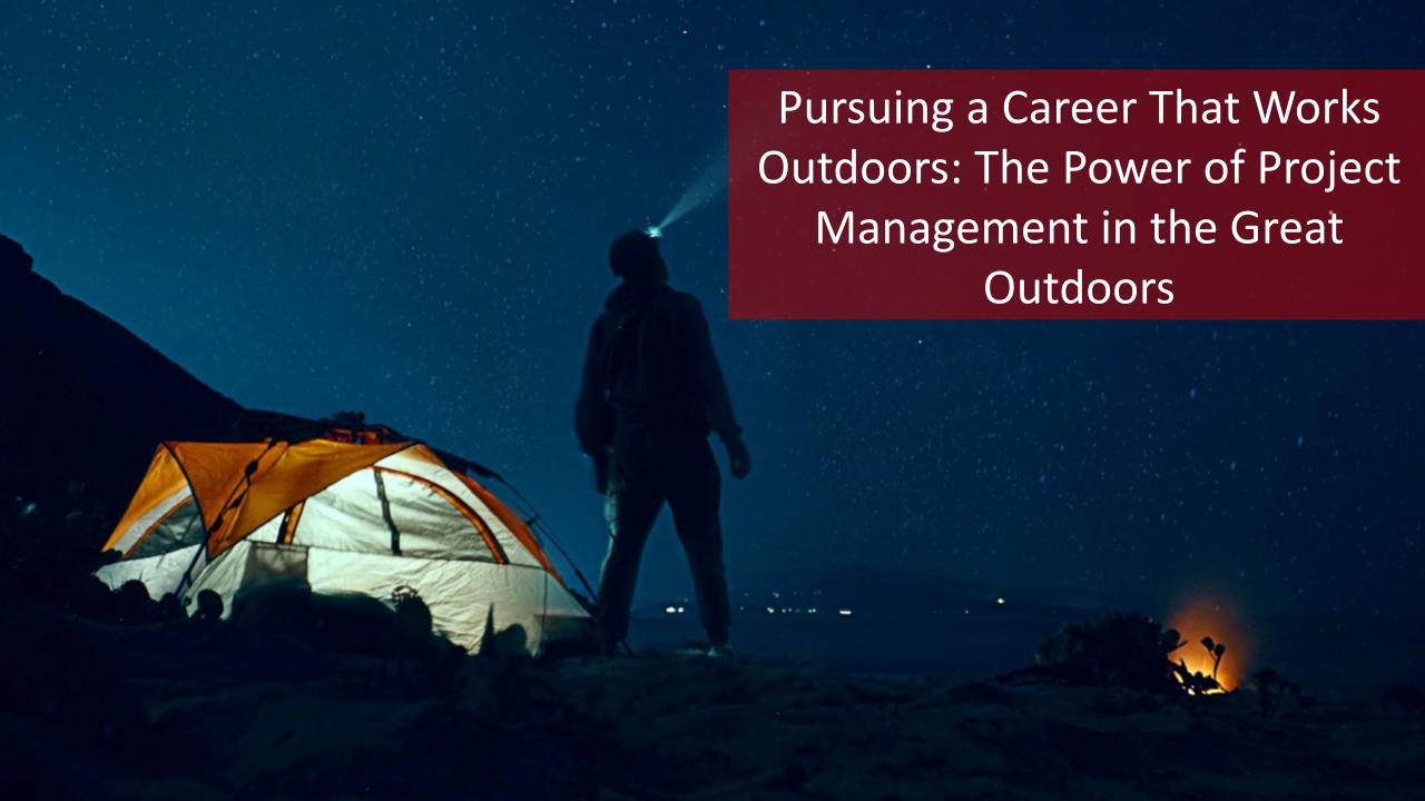 Pursuing a Career That Works Outdoors: The Power of Project Management in the Great Outdoors - Discover the benefits of outdoor careers and how project management skills, including staying updated with your PMP renewal fee, can take you there [Video]