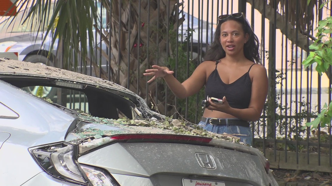 Blighted building collapse goes viral after smashing social media-influencer’s car [Video]