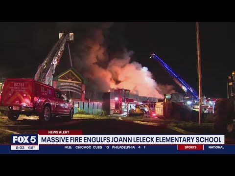 Flames, smoke persist as fire at vacant Silver Spring elementary school continues to burn [Video]