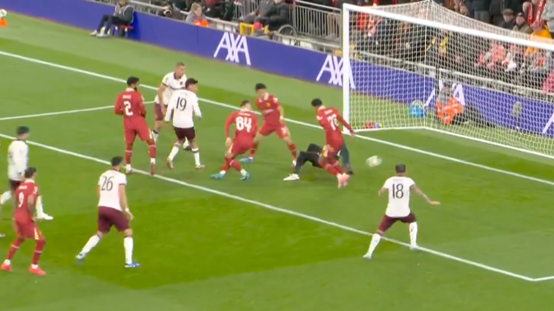 Watch horror own goal as Liverpool star kicks ball against team-mate who ‘can’t catch a break’ in West Ham clash [Video]