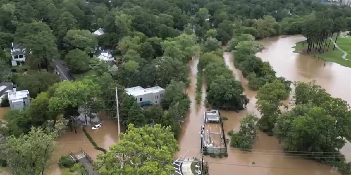 Drone footage shows major flooding in Atlanta area after Helene [Video]