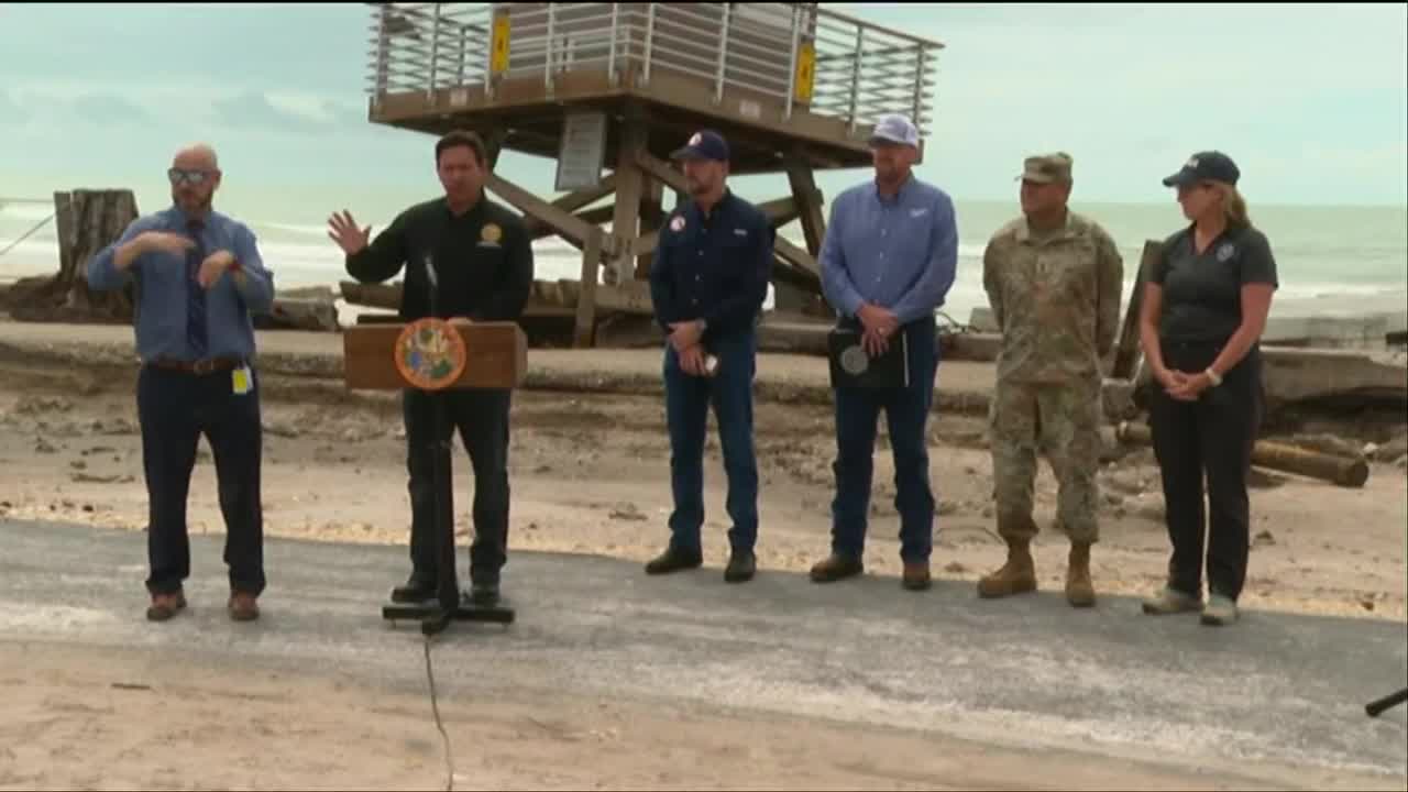 Hurricane Helene Aftermath: Governor DeSantis held press conference in Bradenton Beach [Video]