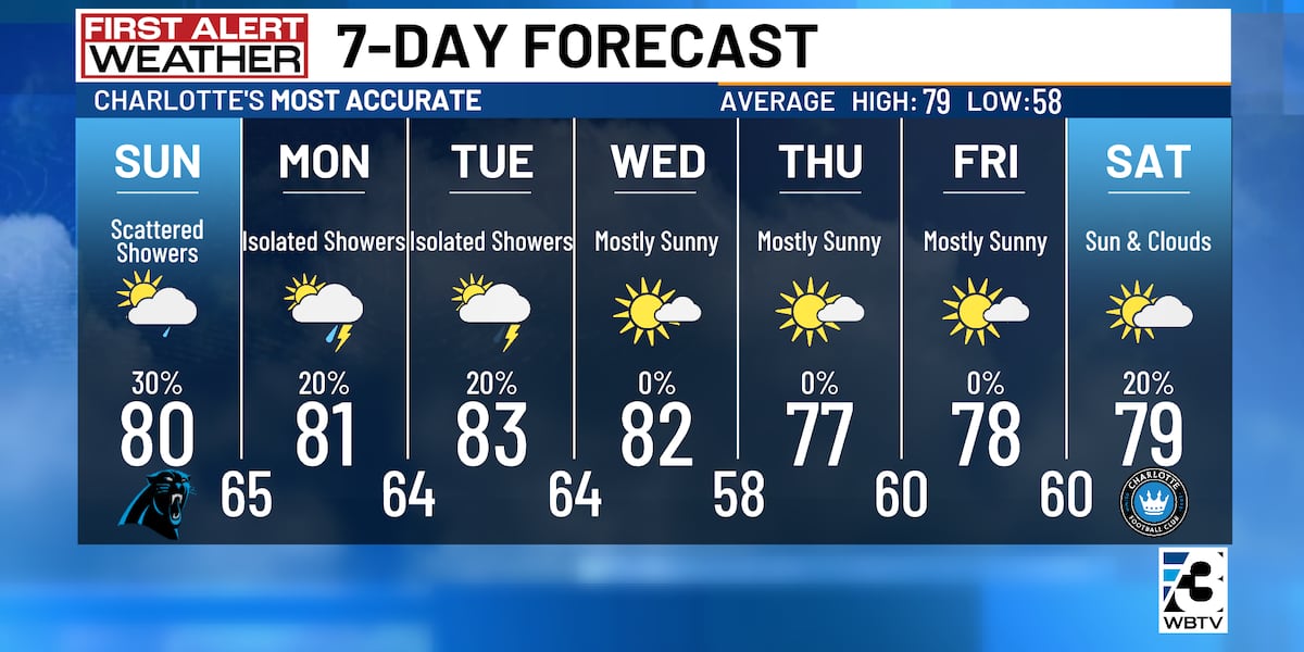 Sun and clouds, few isolated showers possible [Video]