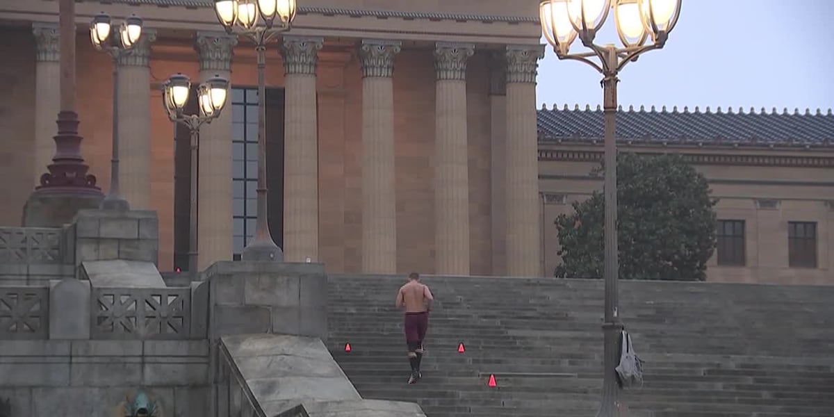 Man runs 1,000 laps on famous art museum stairs to honor brother paralyzed in car accident [Video]