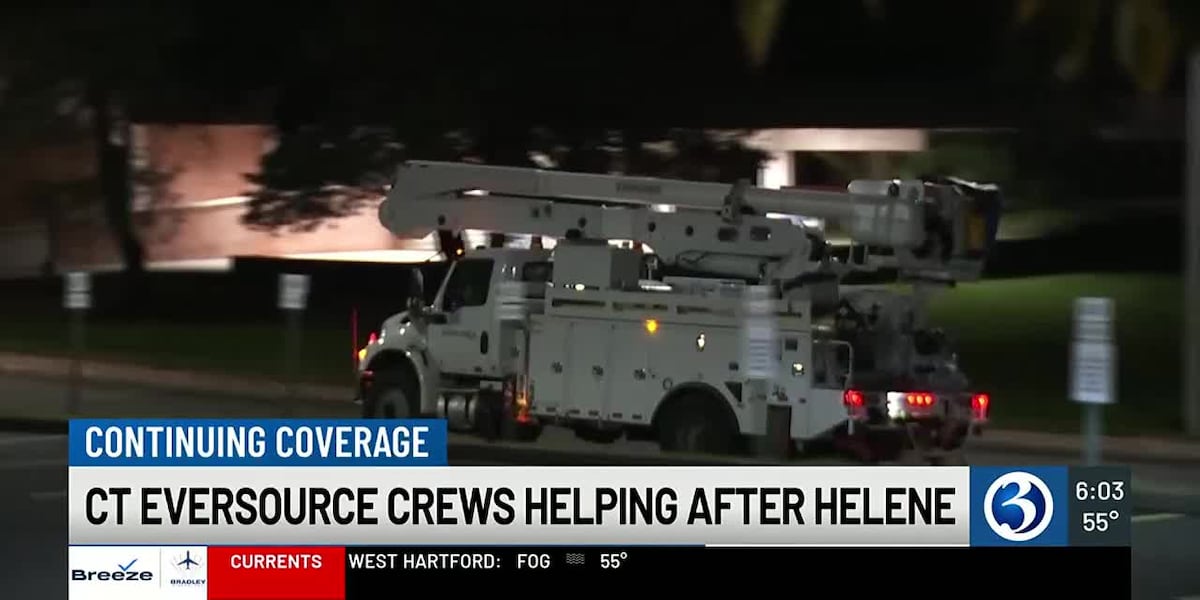 VIDEO: Eversource crews head south to help with Helene damage [Video]