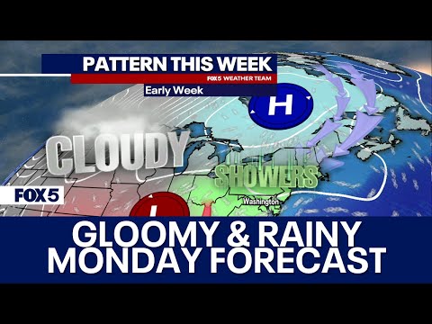 Gloomy, rainy Monday in DC region [Video]