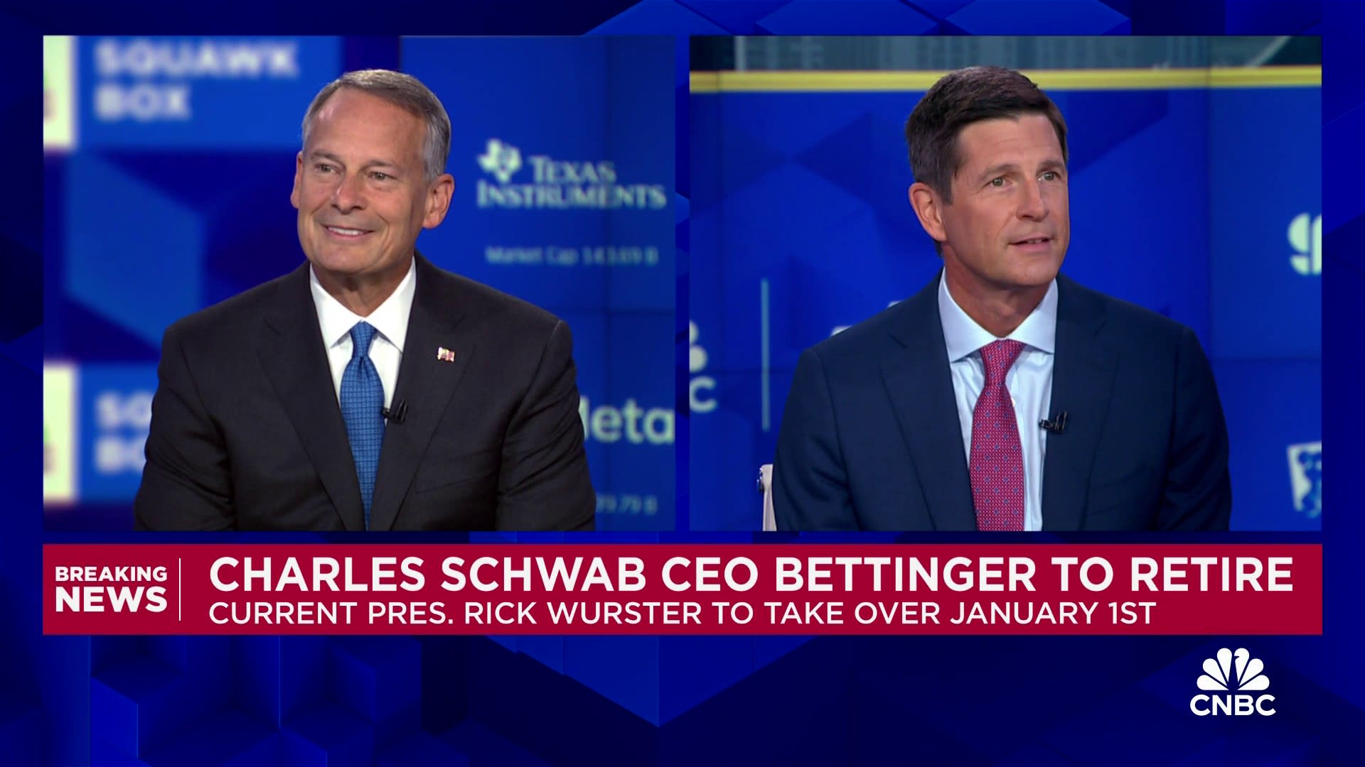 Watch CNBC’s full interview with Charles Schwab CEO Walt Bettinger and President Rick Wurster [Video]